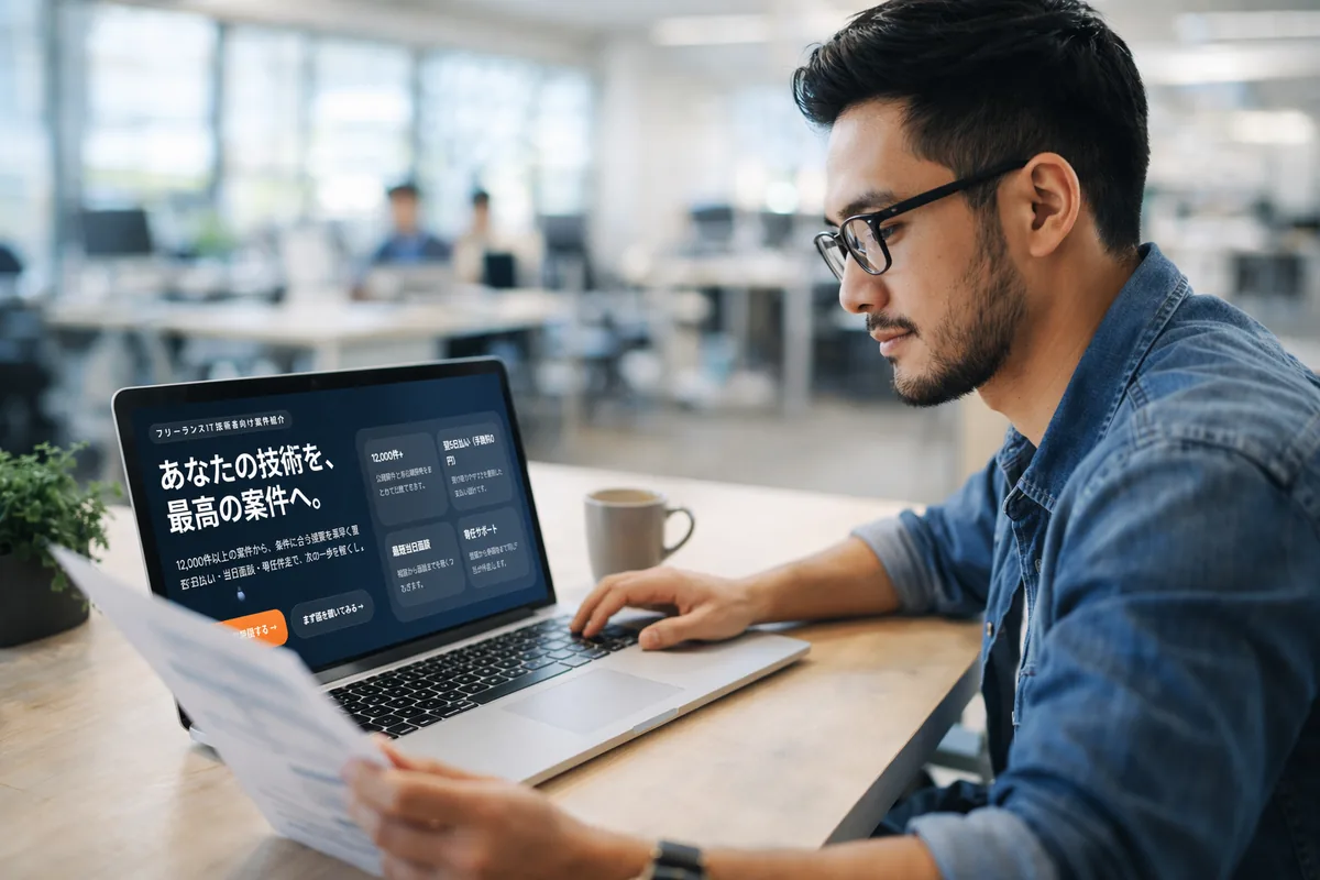 資料を見ながら働き方を確認するイメージ
